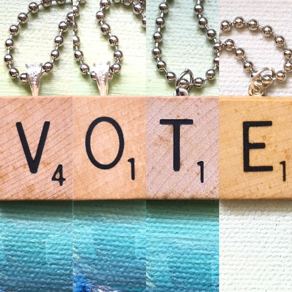 CUSTOMIZED Scrabble® Tile Initial Pendant Necklace - Picture 2 of 7